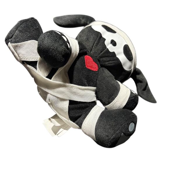 Skelanimals Dax the Dog Plush Stuffed Animal Black White Mummy - Picture 8 of 9